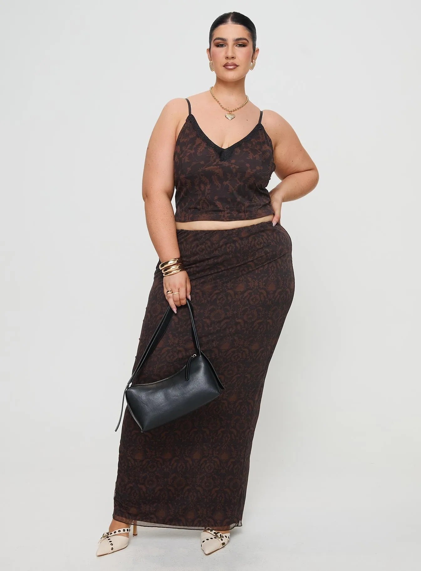 Hostona Maxi Skirt Mutli Curve Basic Layers