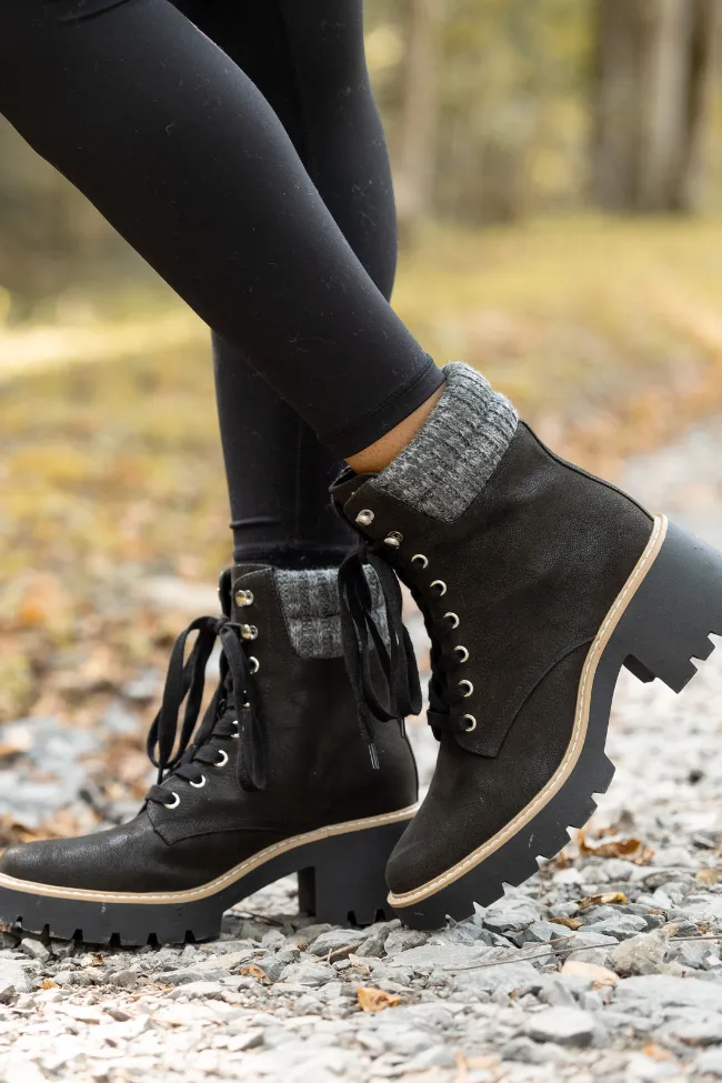 Adventure Time Edie Black Combat Boots