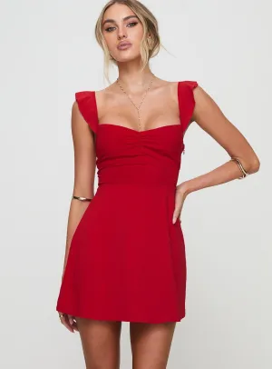 Comfortable and Soft Landon Mini Dress Red