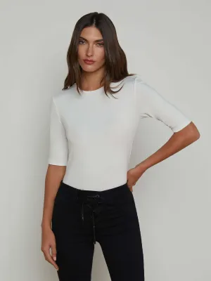 Saundra Jersey Tee Linen blend fade resistant color