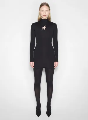 Live Soft Pure Fit black star long sleeve dress