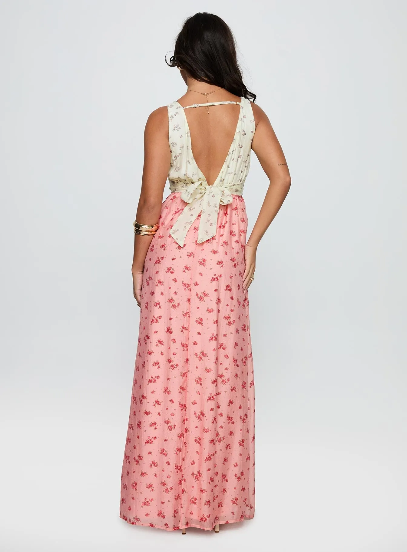 Breathable Layering flowy style Elisse Maxi Dress Multi