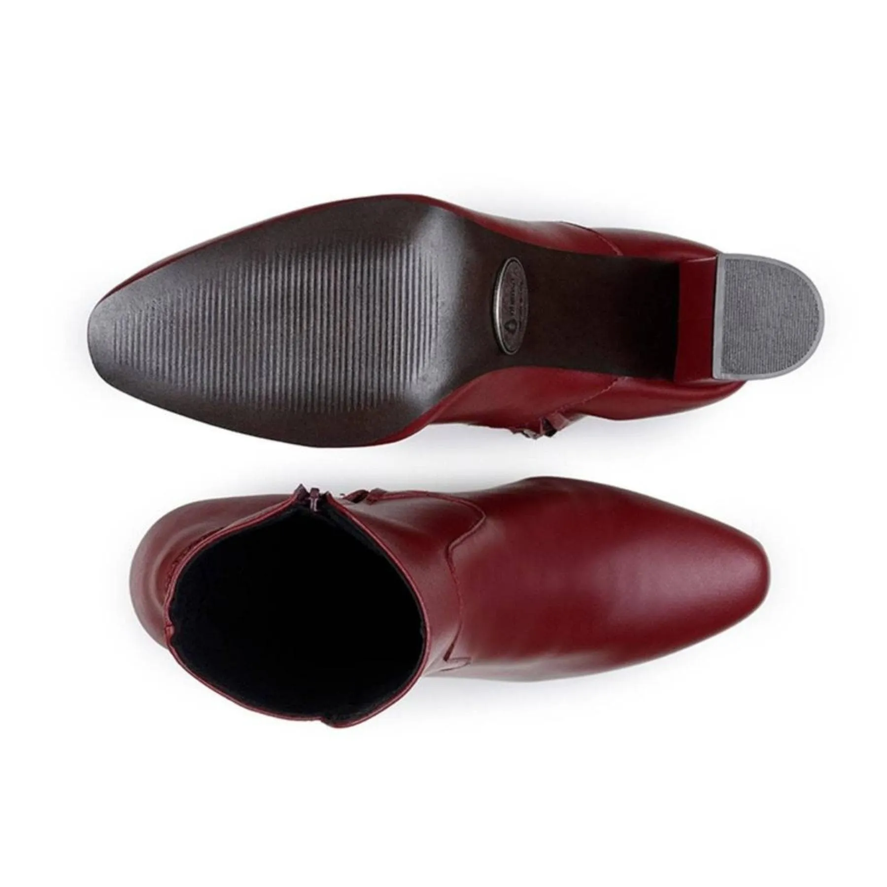 Cushioned Step River Crossing Flexible Frame Rural Traveler 'Elza?? Women's High-Heeled Vegan Boot by Ahimsa - Burgundy