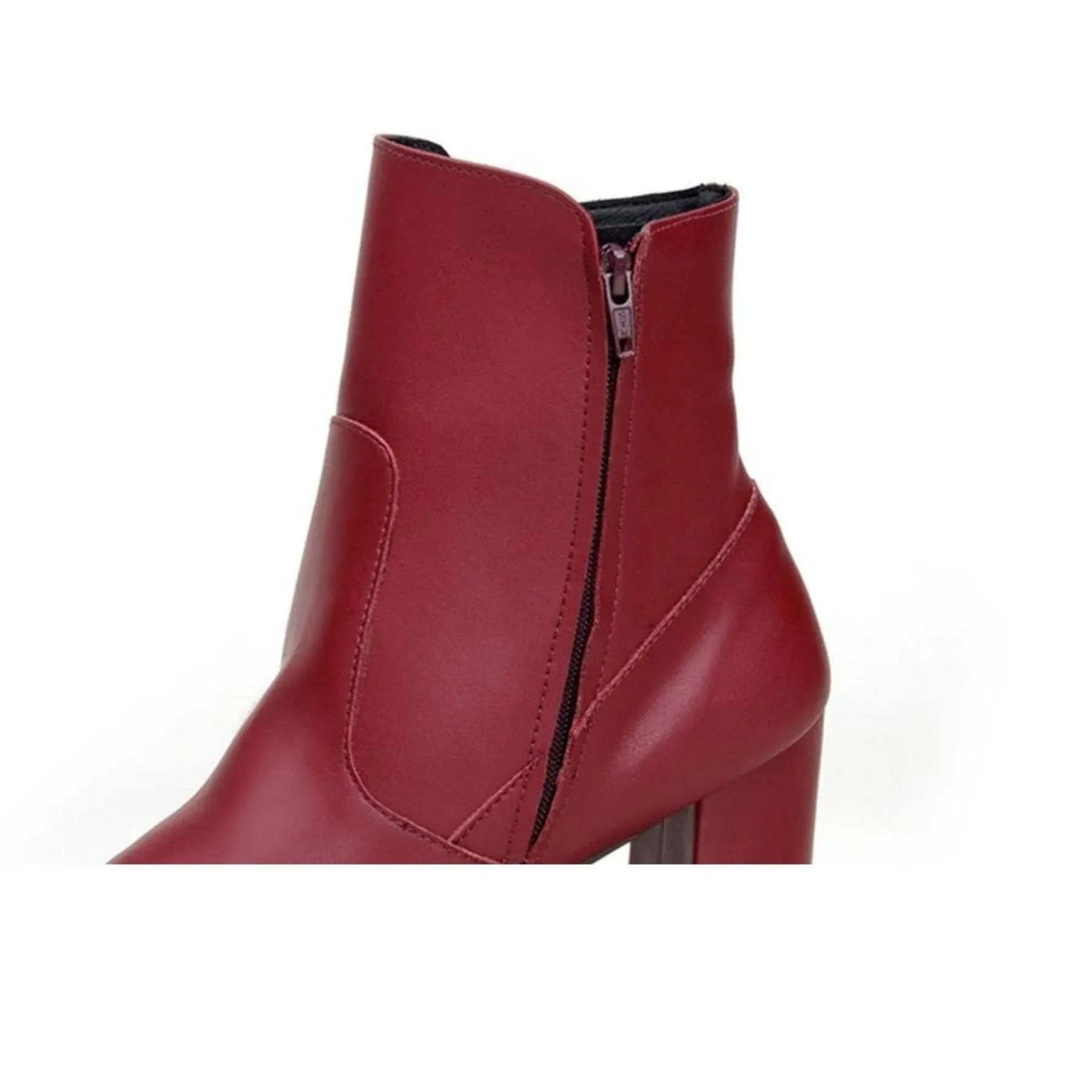 'Elza?? Women's High-Heeled Vegan Boot by Ahimsa - Burgundy Anti Odor Daily Walks