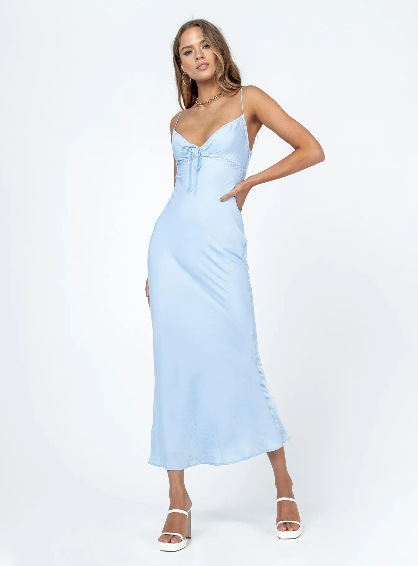 Exclusive-Design Emily Maxi Dress Blue