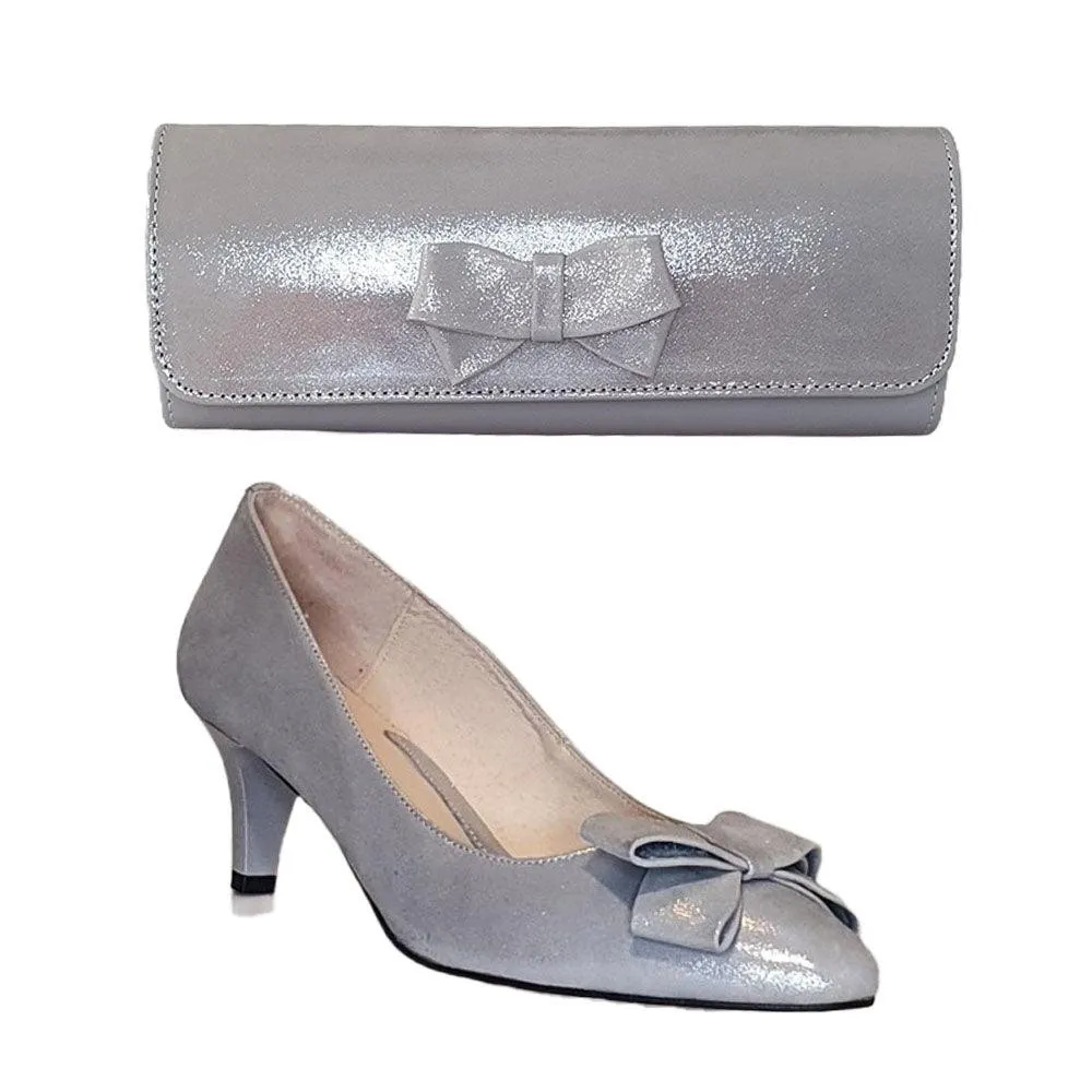 Vintage Pumps Bridal Wedding Heels Emis Womens Shoe S8026 Silver