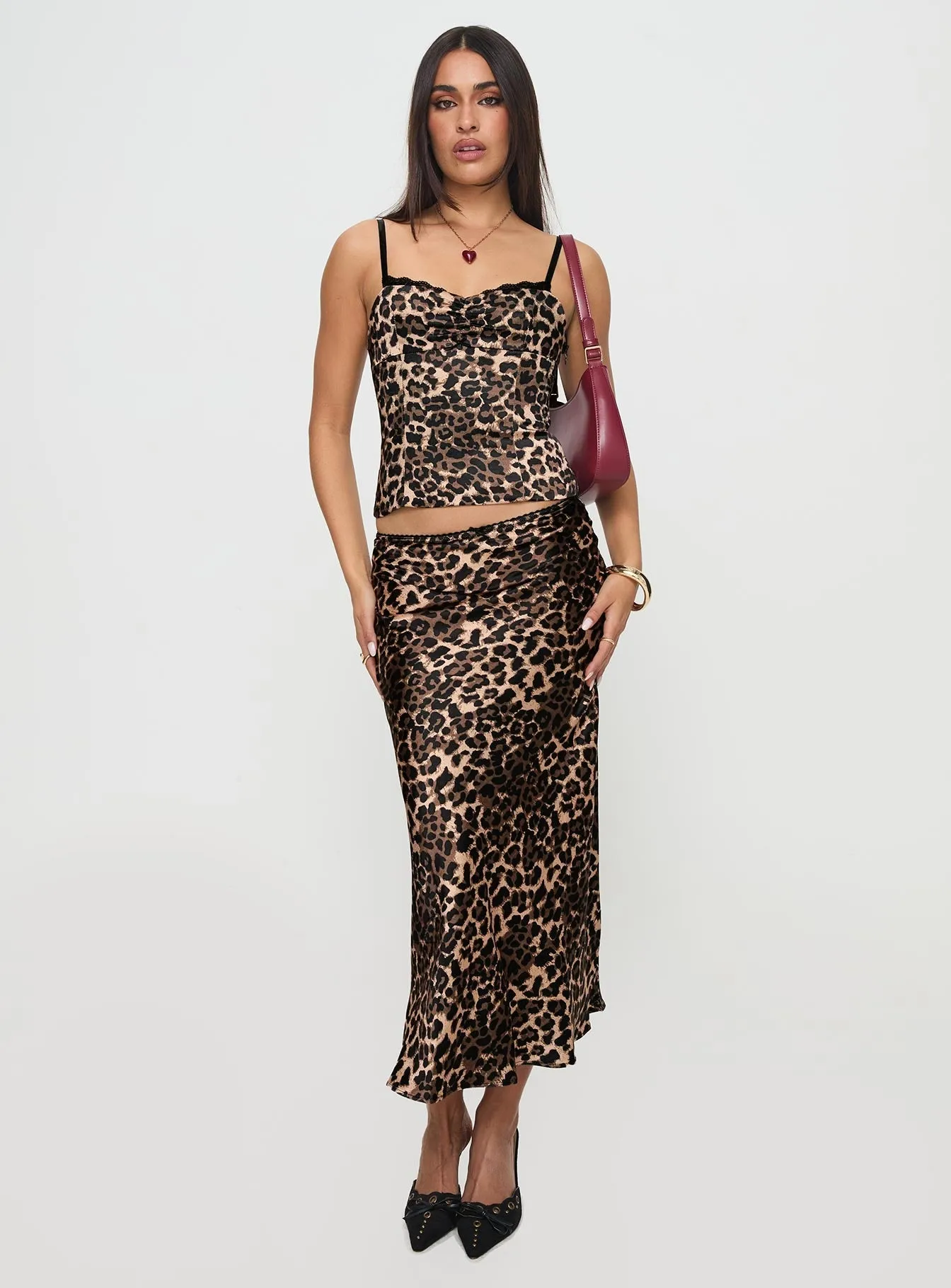 Enigmatic Maxi Skirt Leopard Travel Vibes Plus size option