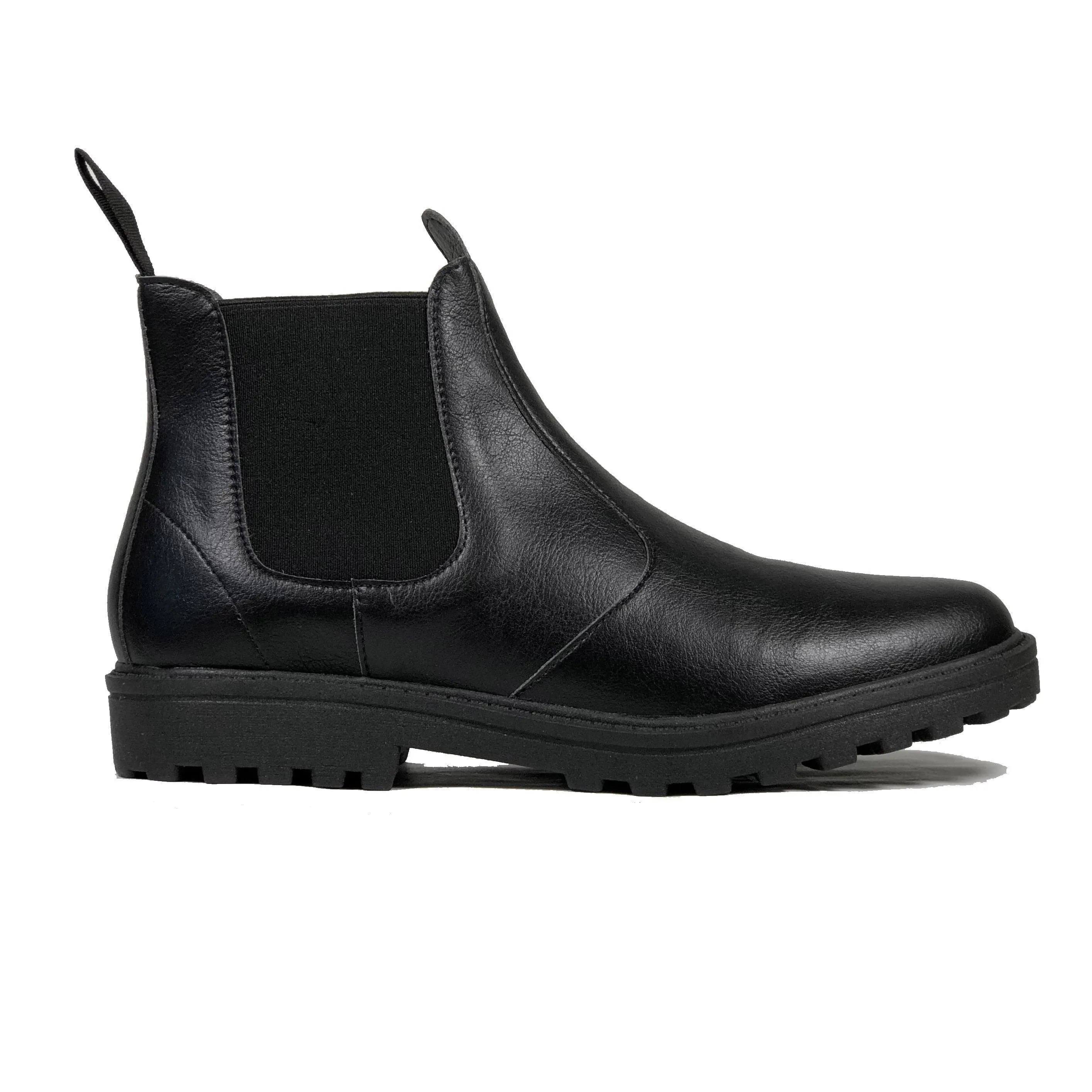 Chelsea boot - vegan school shoe by Vegan Style - black Comfort Lining Urban Commute