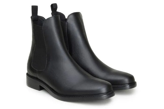 Sleek Profile 'Dylan' Unisex Chelsea vegan boots by Ahimsa - black