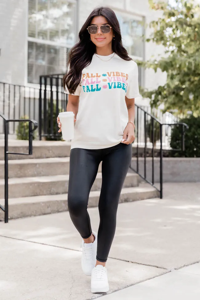 Fall Vibes Ivory Graphic Tee SALE Easy Layering