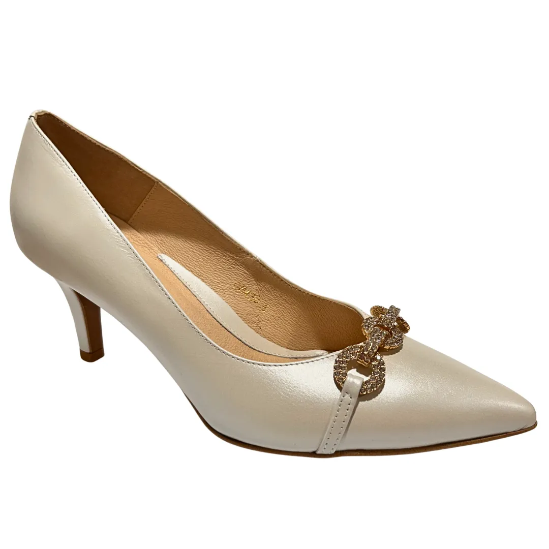 waterproof Elegant Stiletto Shoes Emis Womens Shoe 8438 Ecru
