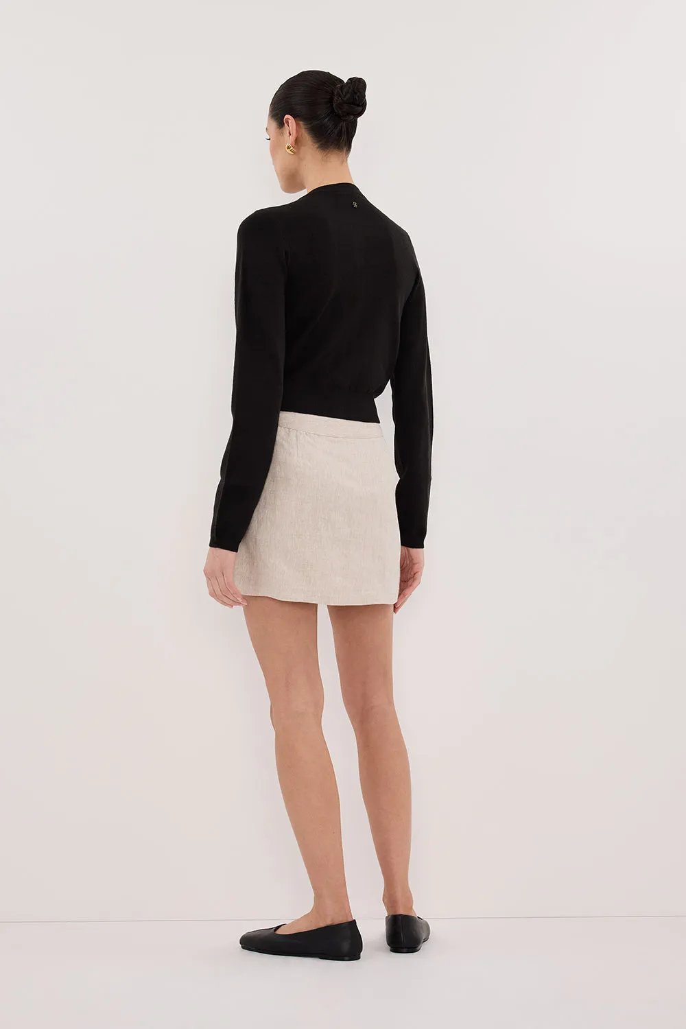 Breathable wear hang dry EVA NATURAL LINEN SKORT