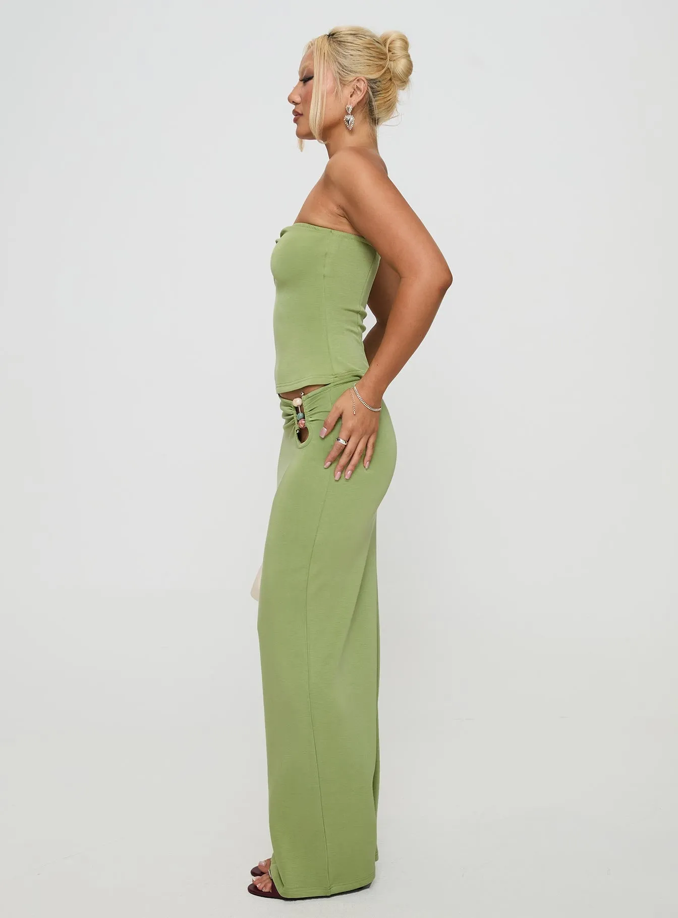 Sun Chaser Maxi Skirt Green Maternity Friendly Fresh Vibe