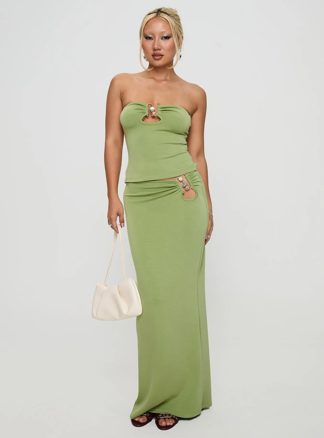 Design innovation Sun Chaser Maxi Skirt Green