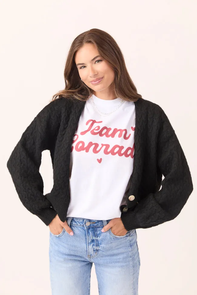 Team Conrad White Graphic Tee Cozy Flex Casual Active Wear