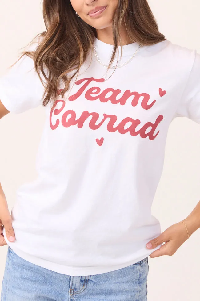 Cozy Comfort Look Team Conrad White Graphic Tee