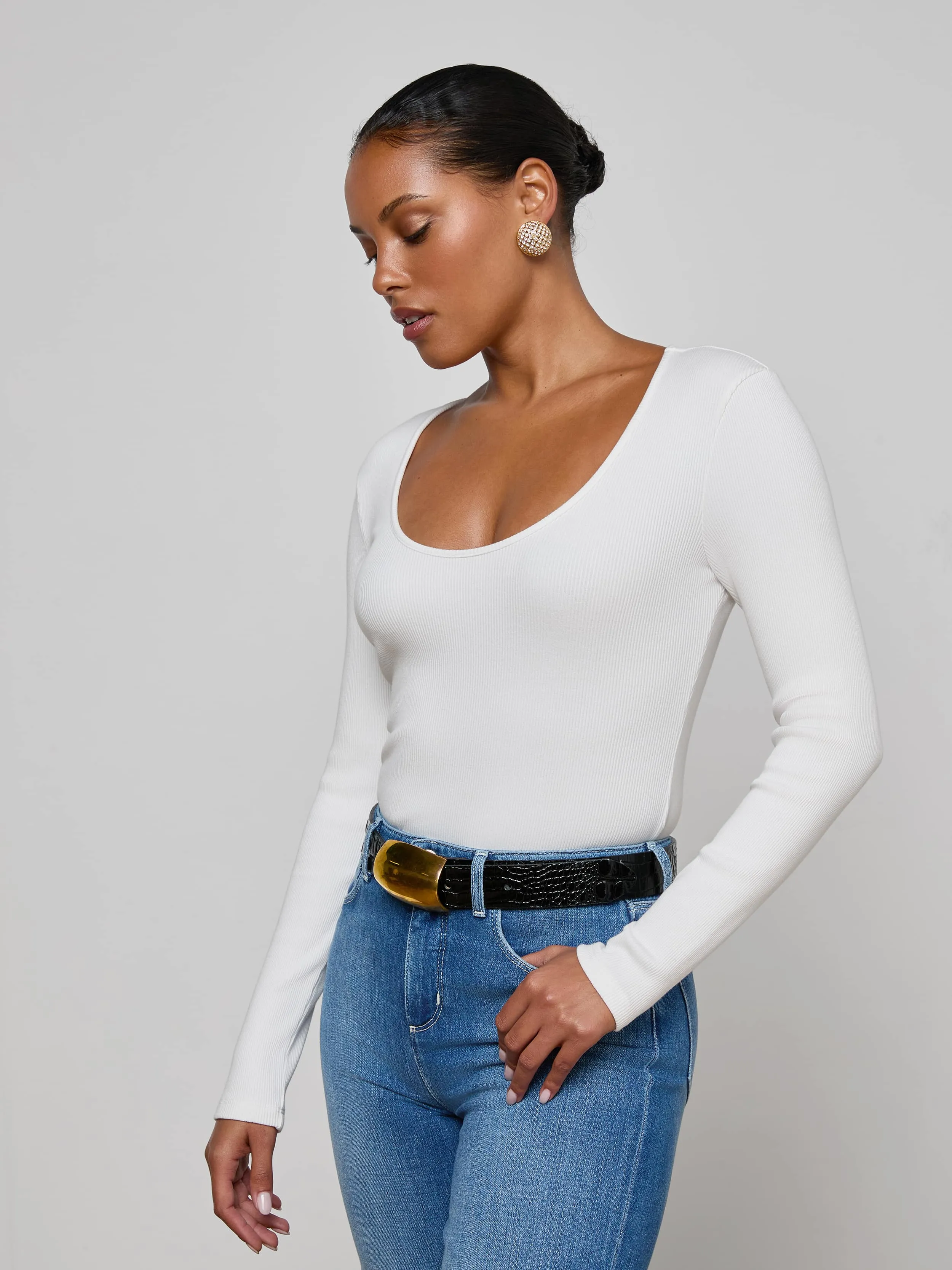 Simple Wear Scarlet Scoopneck Tee