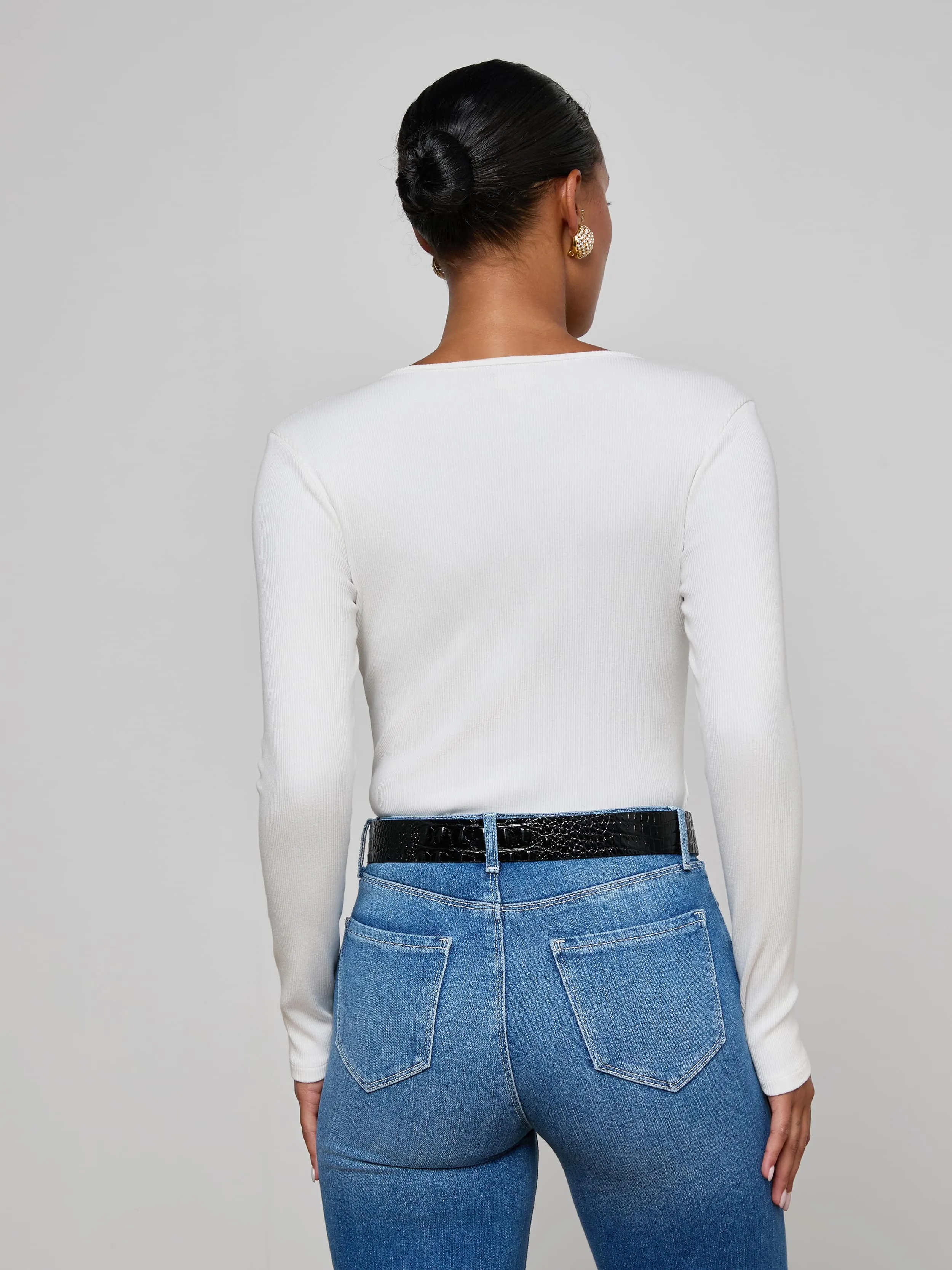 Sporty Look Wear Non Toxic Printing Scarlet Scoopneck Tee