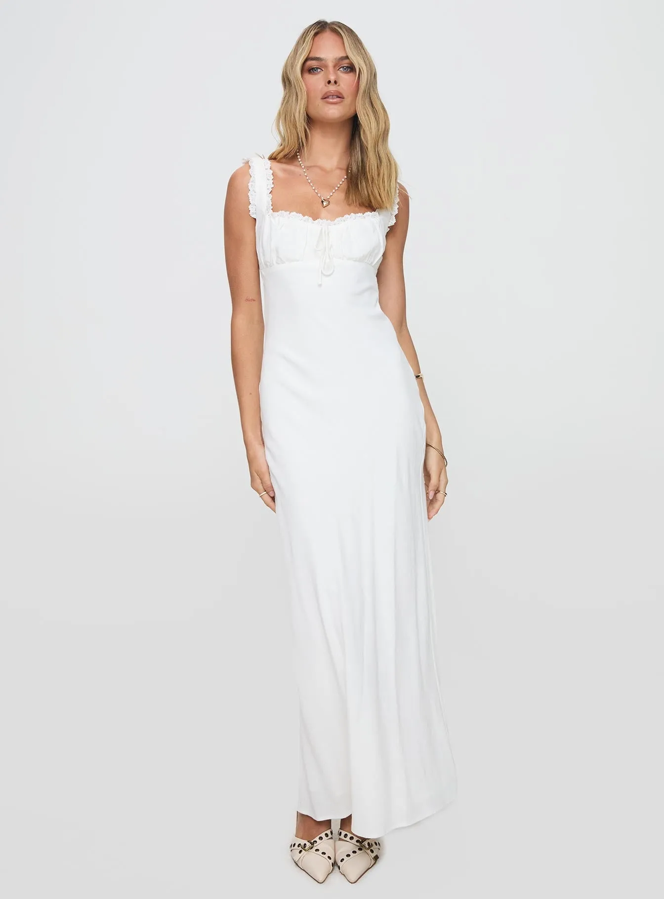 Lillette Maxi Dress White Trendy Fit