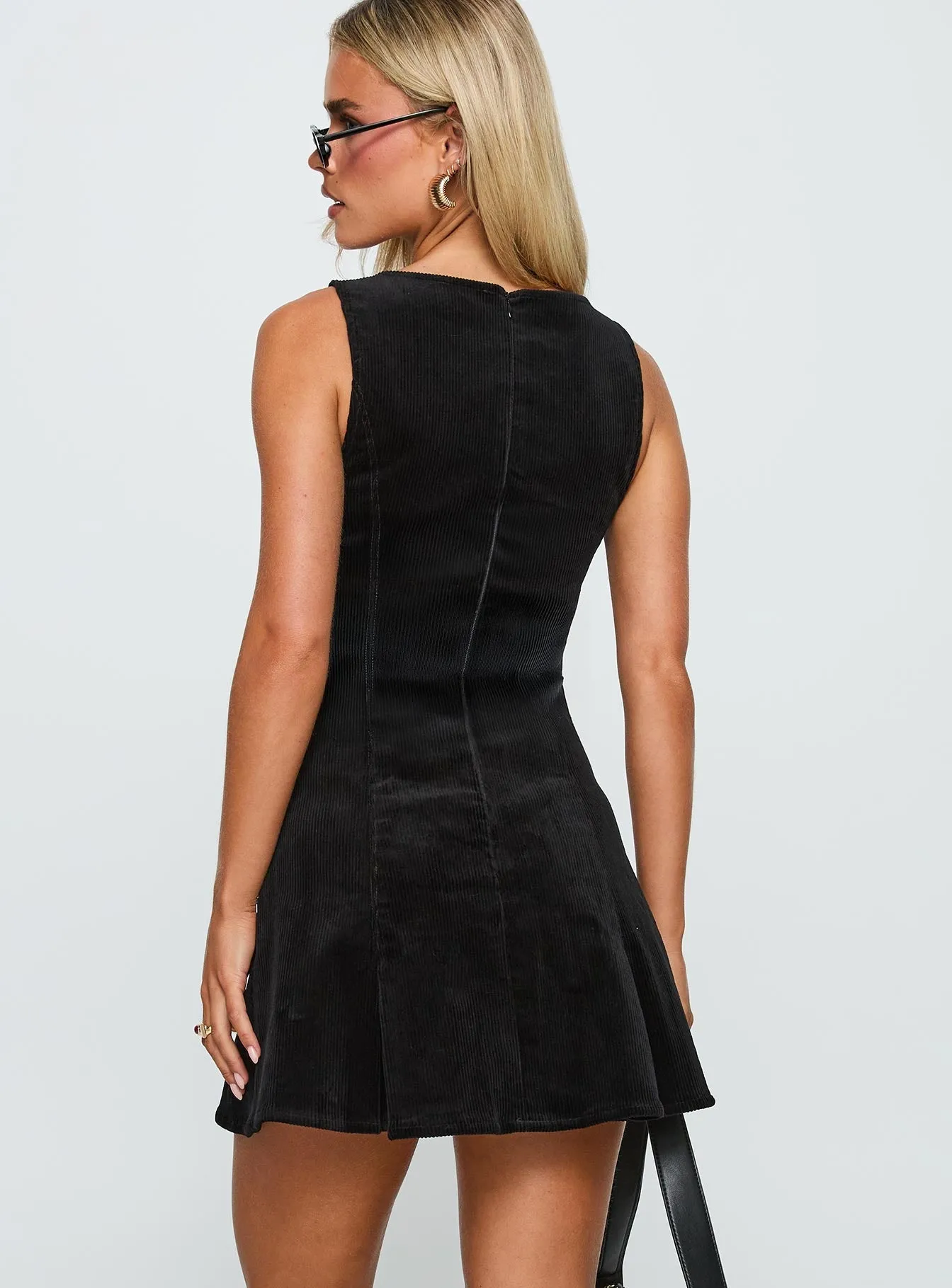 Dress-Up Style Fabia Box Pleat Mini Dress Black