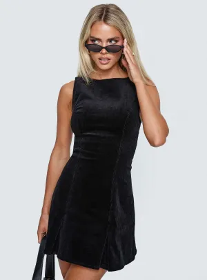 Formal Look Light material Fabia Box Pleat Mini Dress Black