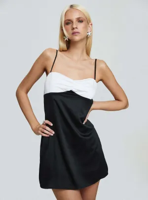 Air Layer Fabulous Mini Dress Black / White