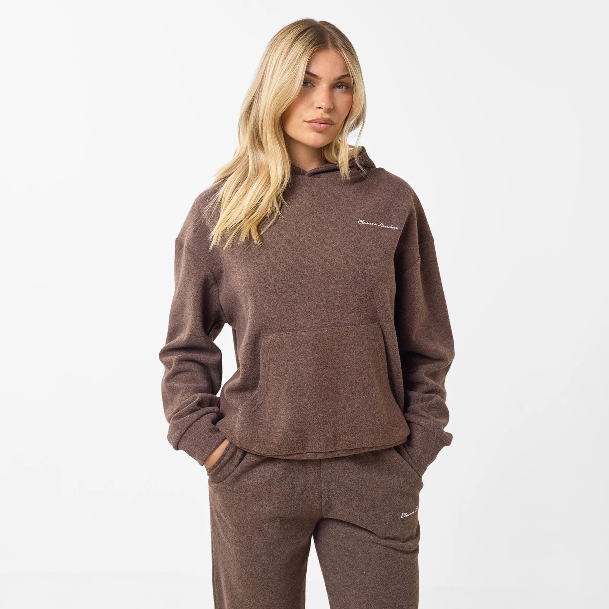 Soft Knit Tracksuit I Coffee Adjustable Drawcord Meta Mood
