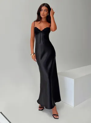 Red Carpet Fadyen Bias Cut Maxi Dress Black Petite