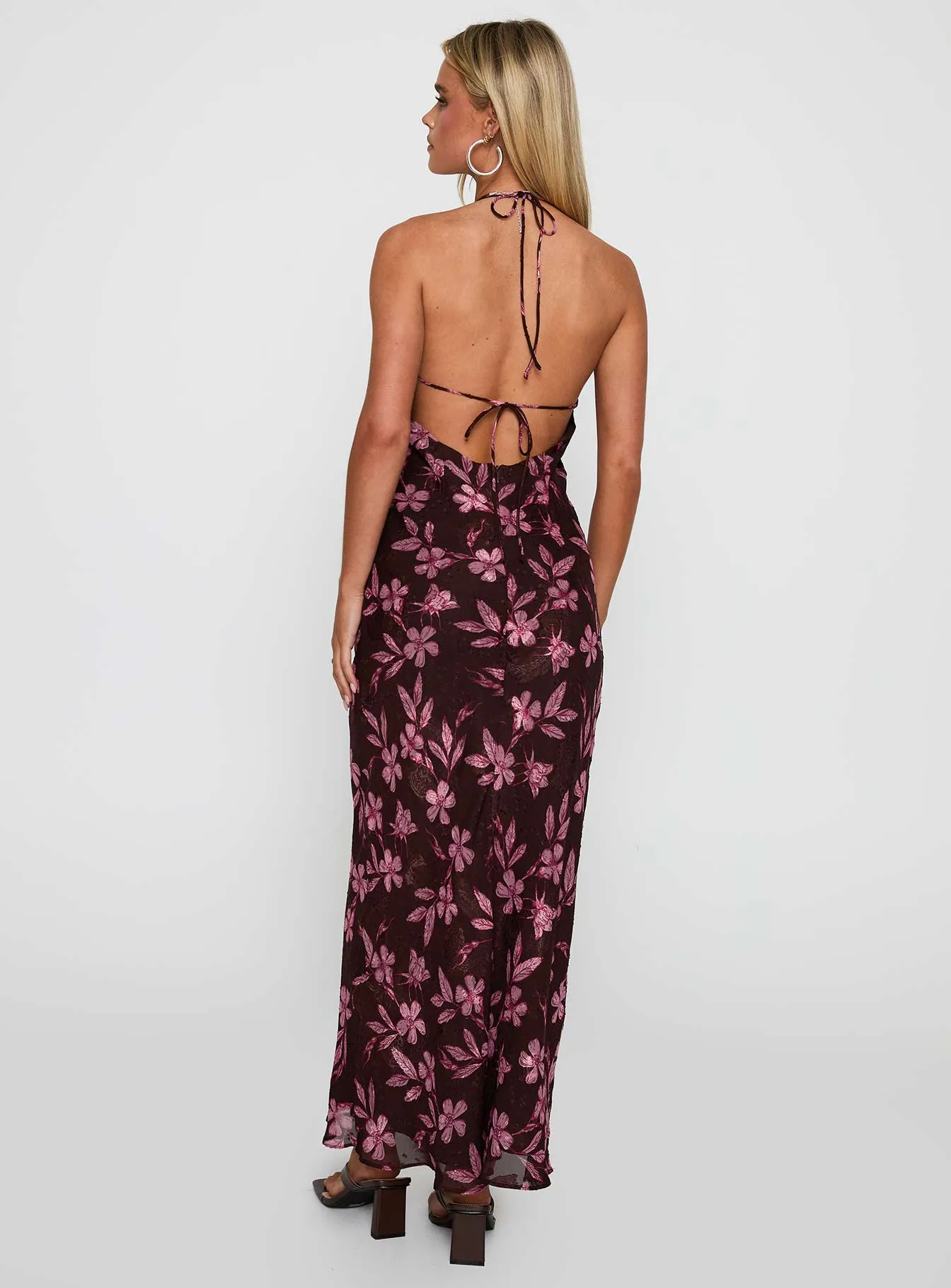 Chic Motion effortless grace Yasminn Maxi Dress Brown / Pink