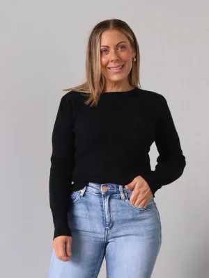 Sport Flex Long sleeved warmth Lee Knit Top - Black