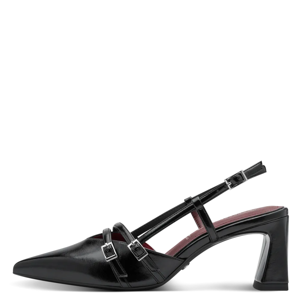 Adjustable Straps Textured Finish Tamaris Womens Shoe 1-29660-45 Black