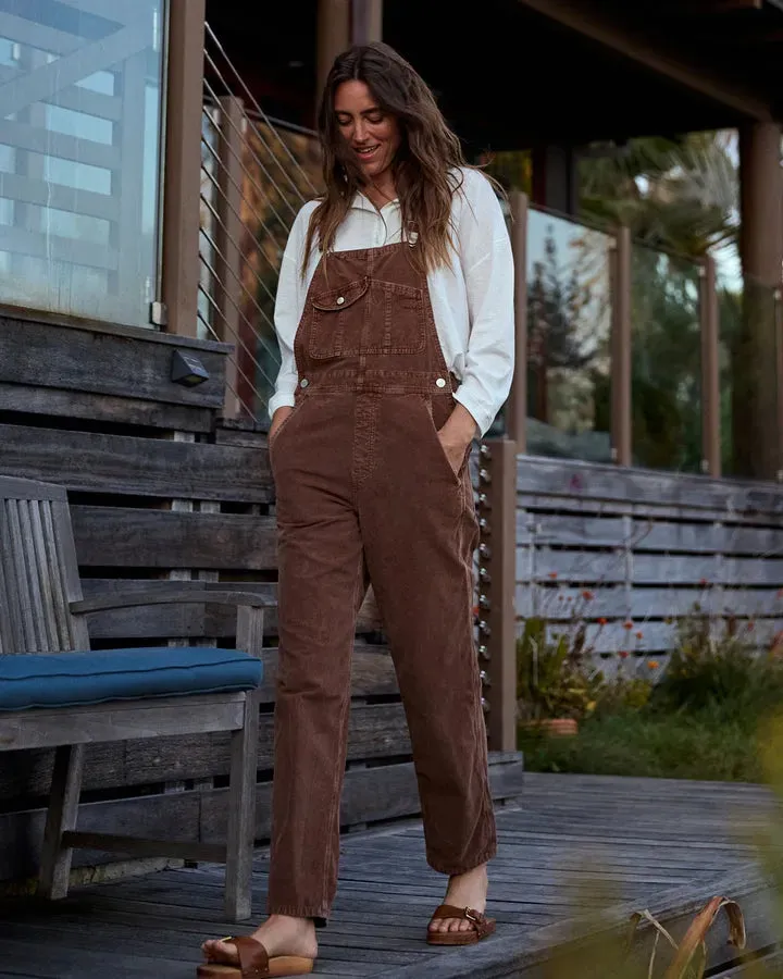 Outerknown Womens Pants Voyage Cord Overalls Movement Flex