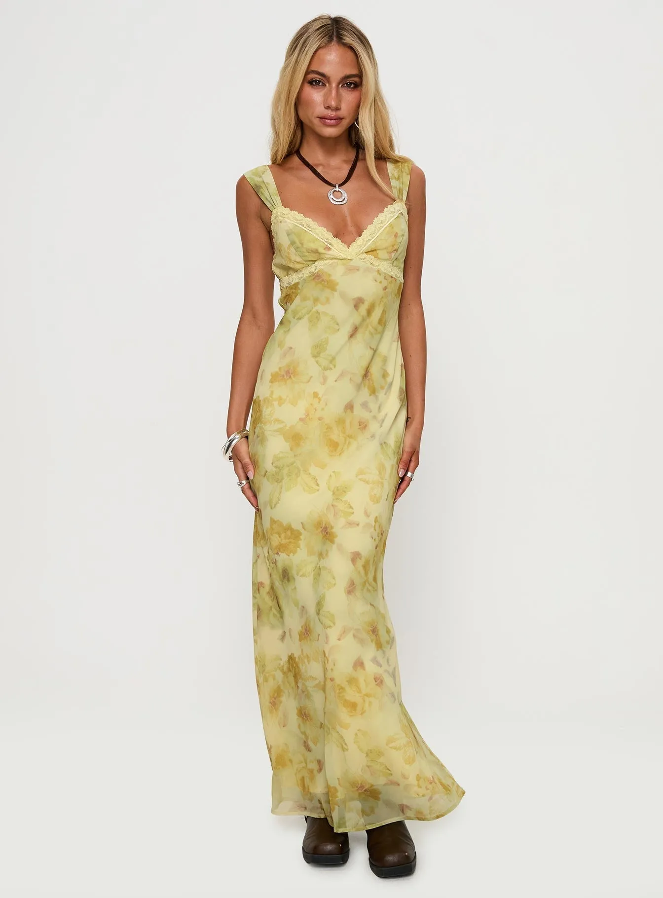 Modern Finish Fernwood Maxi Dress Yellow Multi