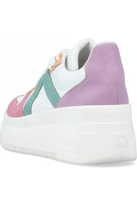 Rieker Ladies Sneakers M7814-90 Multi Barefoot Feel Design Athletic