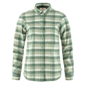 CompressionEnhanced AdjustableWaist Fjallraven Womens Singi Fjall Shirt Patina Green / Chalk White
