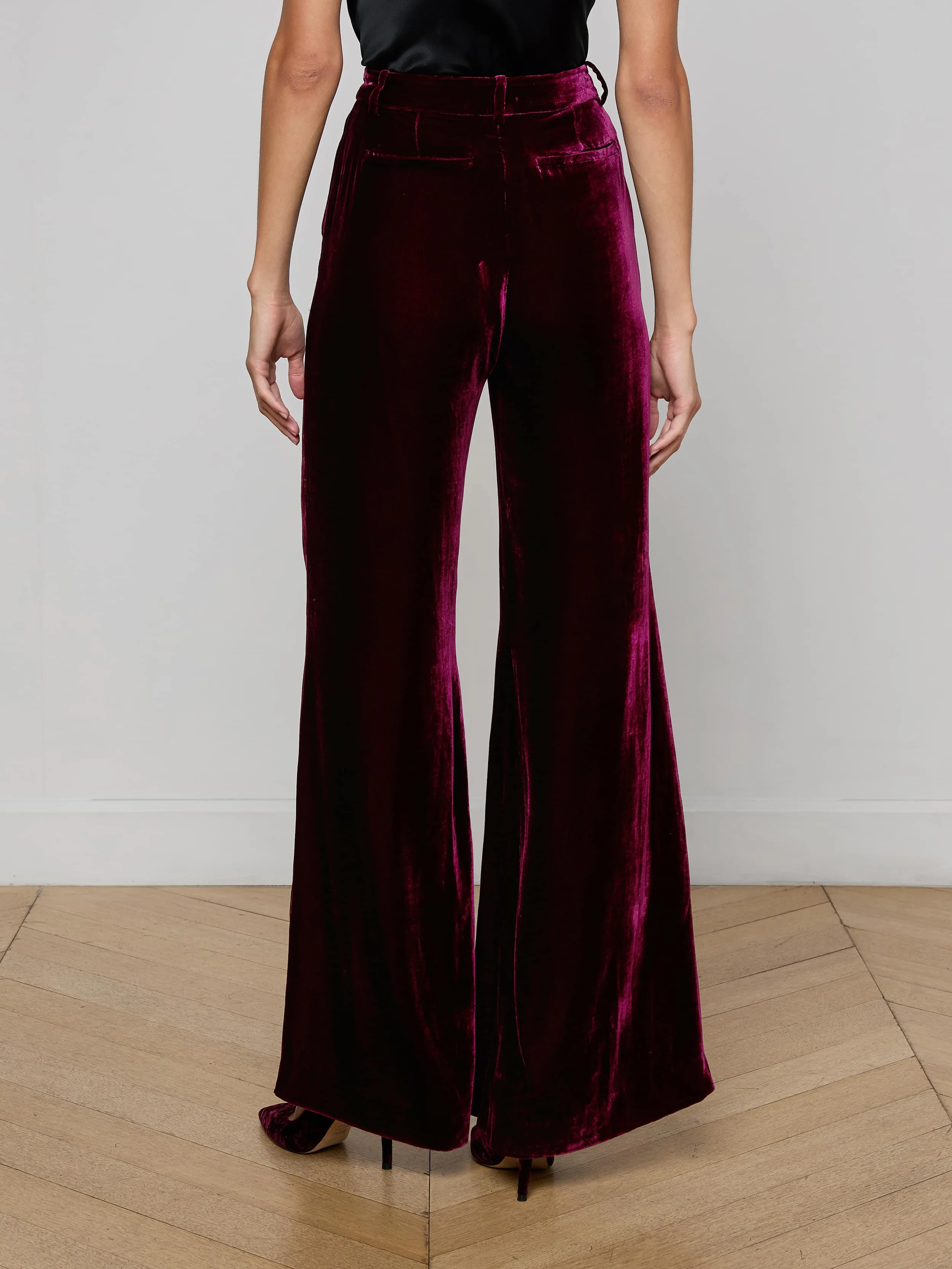 Pilar Velvet Wide-Leg Pant NonRestrictiveFit TaglessDesign