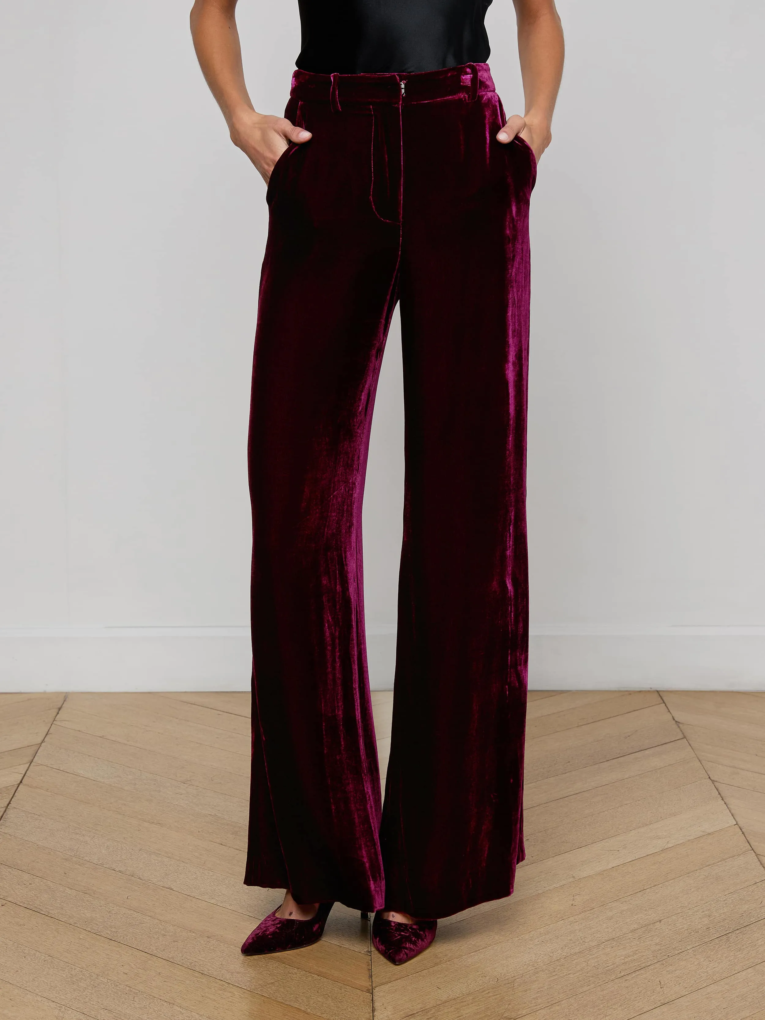 Pilar Velvet Wide-Leg Pant Active Layers