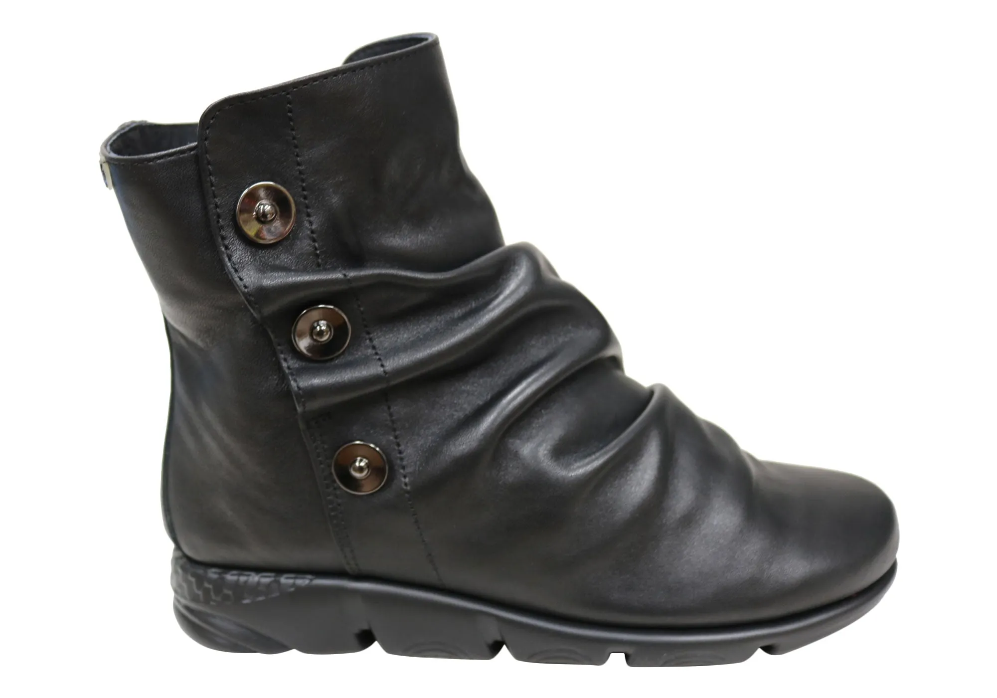 Flex & Go Loz Womens Comfortable Leather Ankle Boots Made In Portugal Waterproof Work Commute Every Condition
