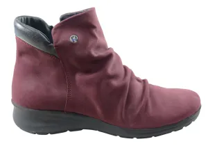 Flex & Go Melo Womens Comfortable Leather Ankle Boots Made In Portugal Weatherproof Seam Sealing