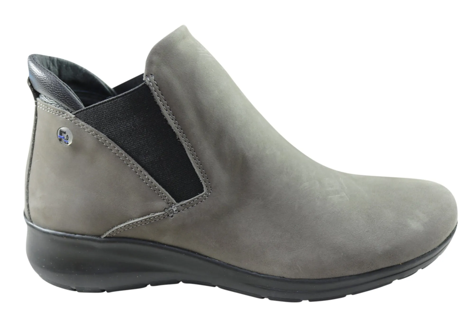 ReinforcedHeel Flex & Go Yorka Womens Comfort Leather Ankle Boots Made In Portugal