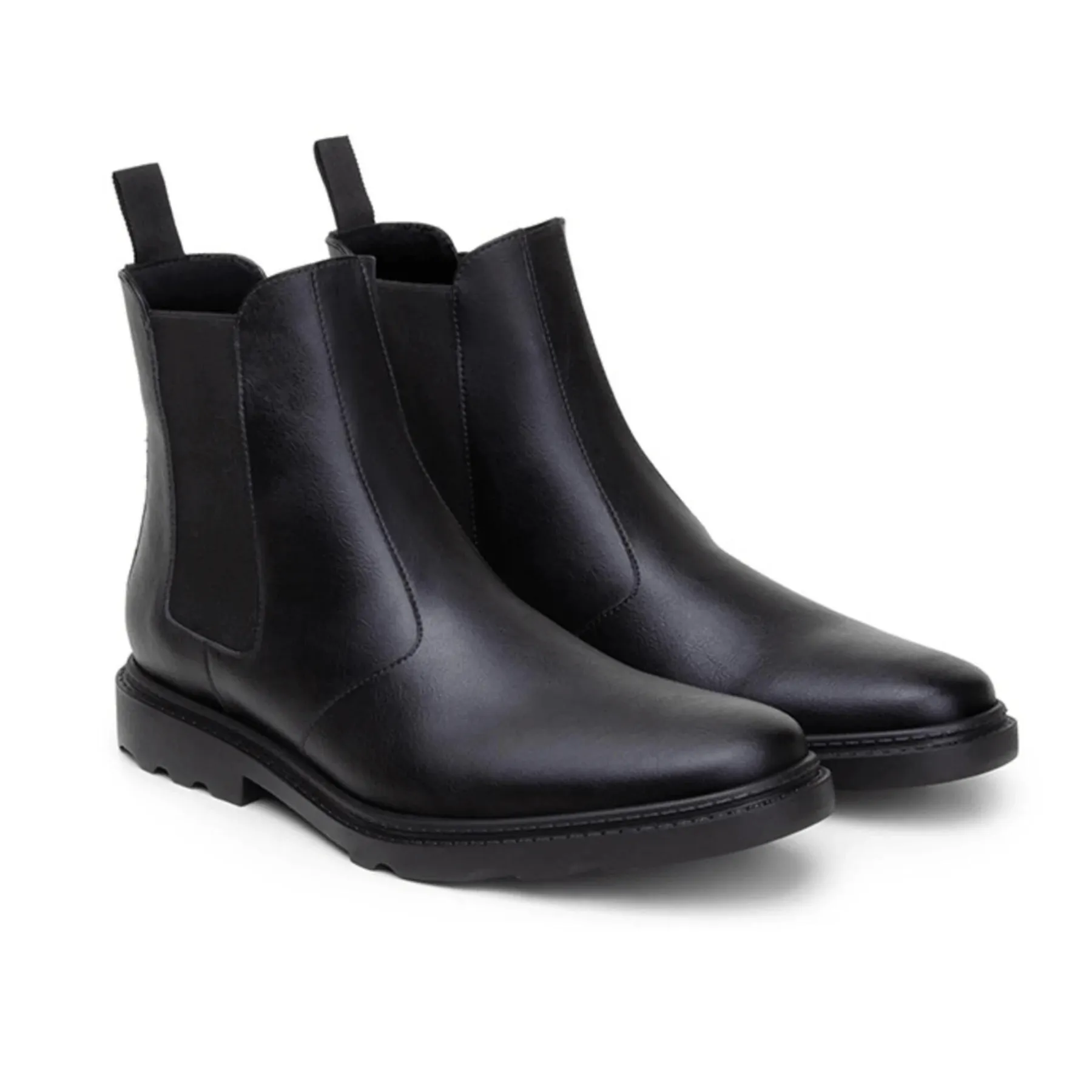 'Work Chelsea' Unisex Chelsea vegan boots by Ahimsa - black Non-Slip Sole Traction Grip