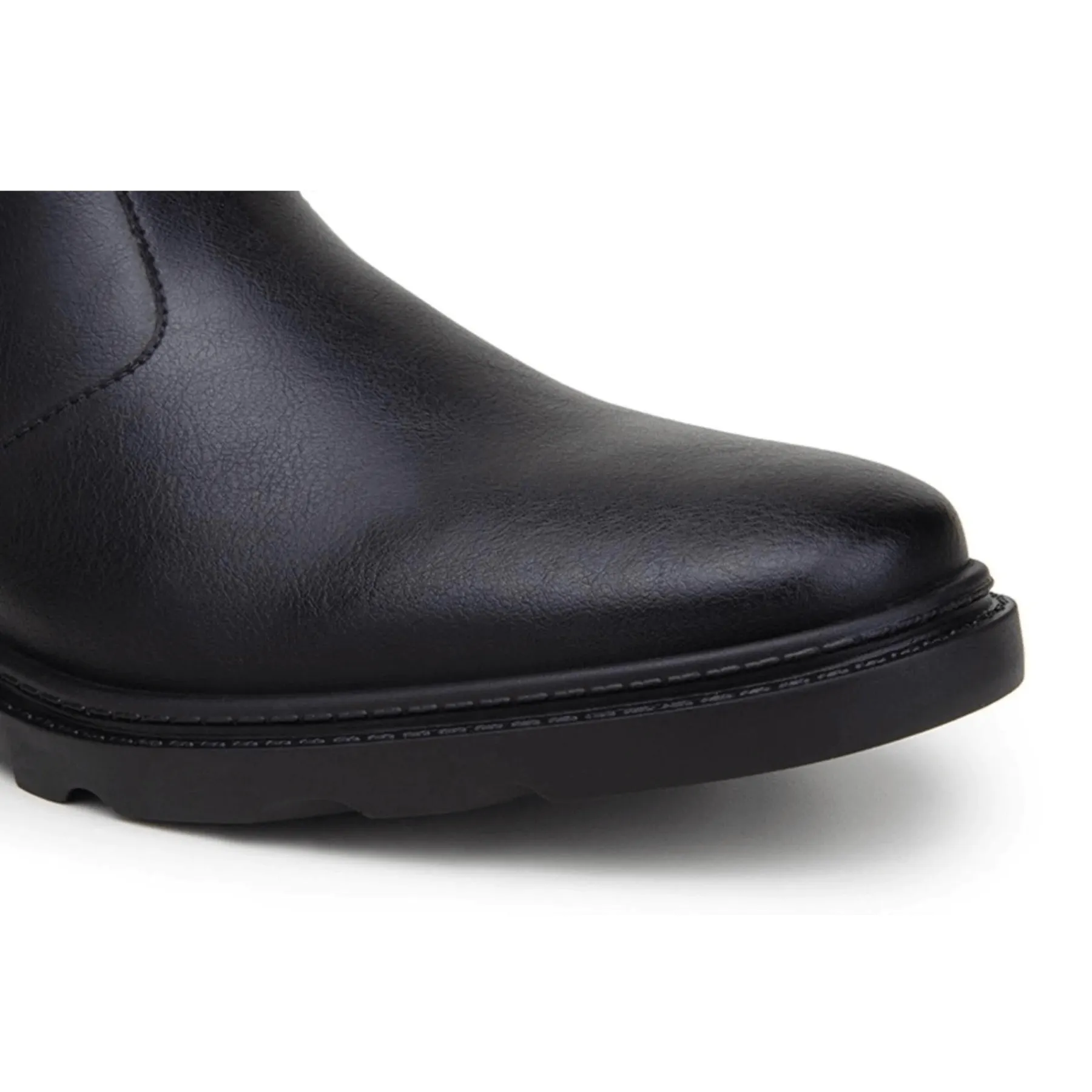 Reinforced toe Premium Cushion 'Work Chelsea' Unisex Chelsea vegan boots by Ahimsa - black