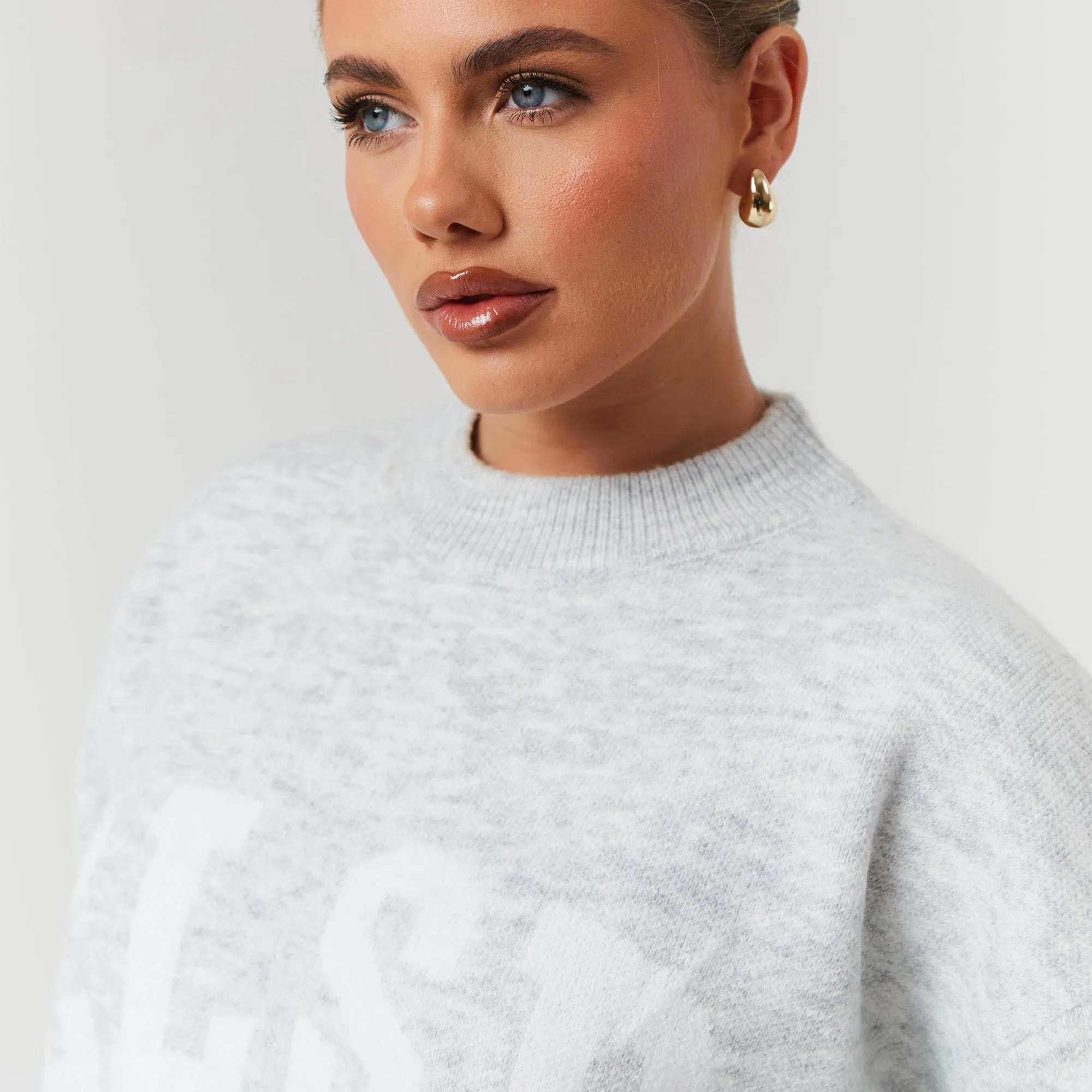 Knit Crewneck | Light Grey Marl Organic Cotton Certification Energy Ease