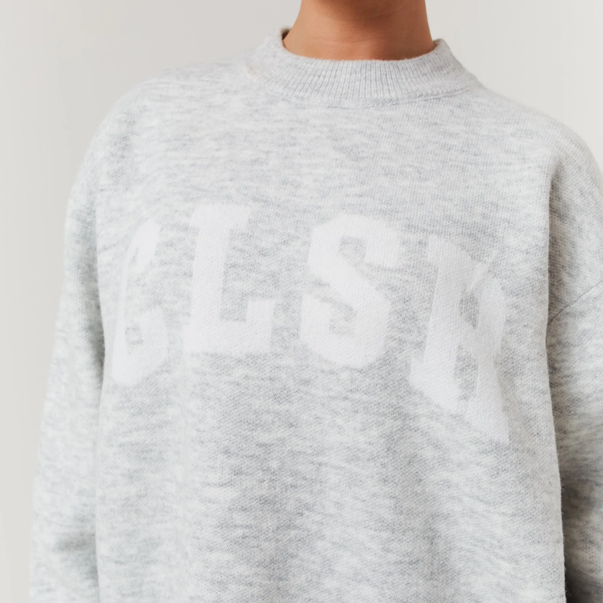 Knit Crewneck | Light Grey Marl Young Edge OdorResistant Coating