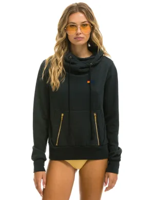 Street Style Muscular Fit Ninja Pullover Hoodie, Charcoal