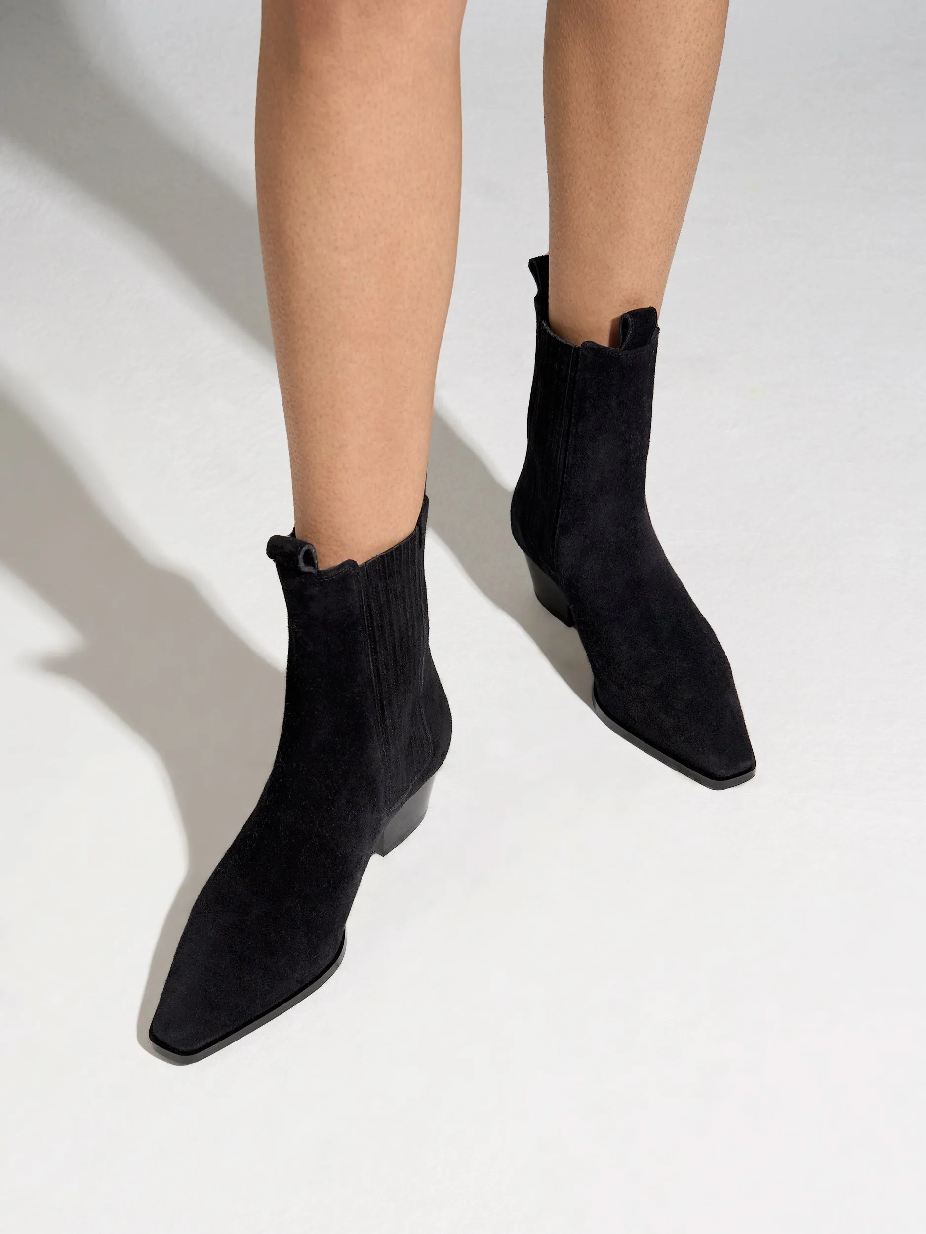 Premium Leather Smart Design Agata Suede Ankle Boots