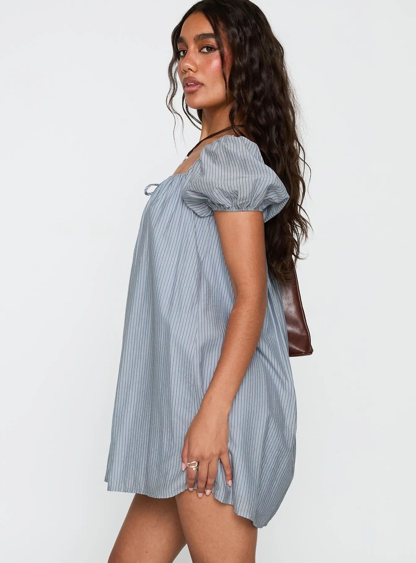 Travel-Pack Timeless elegance Wayfaire Smock Mini Dress Blue Stripe