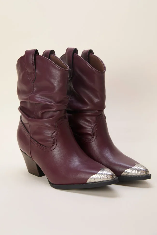 ventilation channels Neutral Style Heather Claret Slouch Boots Emily Fauver X Pink Lily
