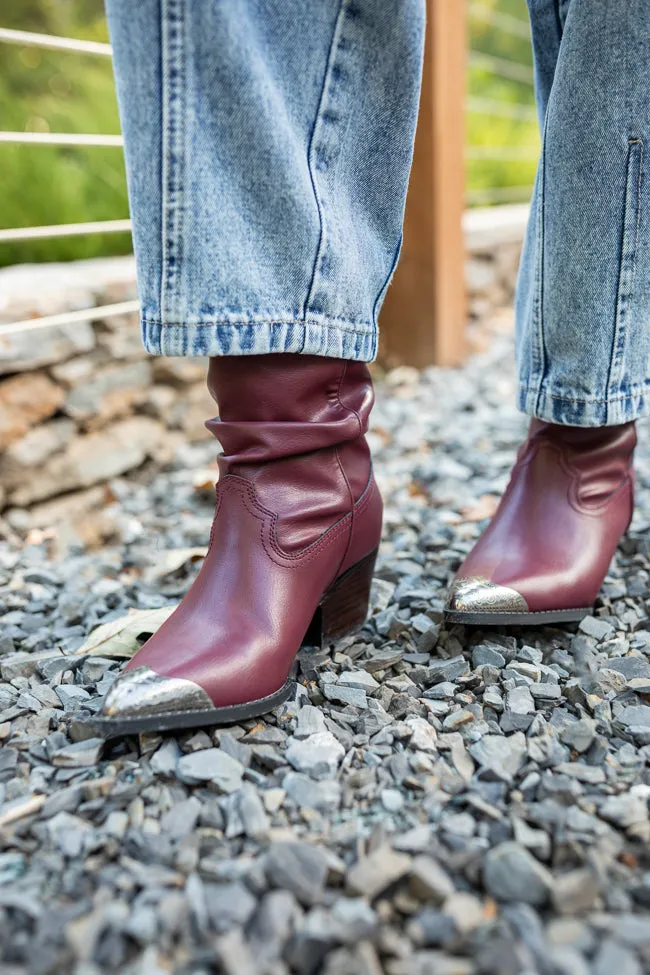 Heather Claret Slouch Boots Emily Fauver X Pink Lily Heat resistant Grippy Outsole Work Commute