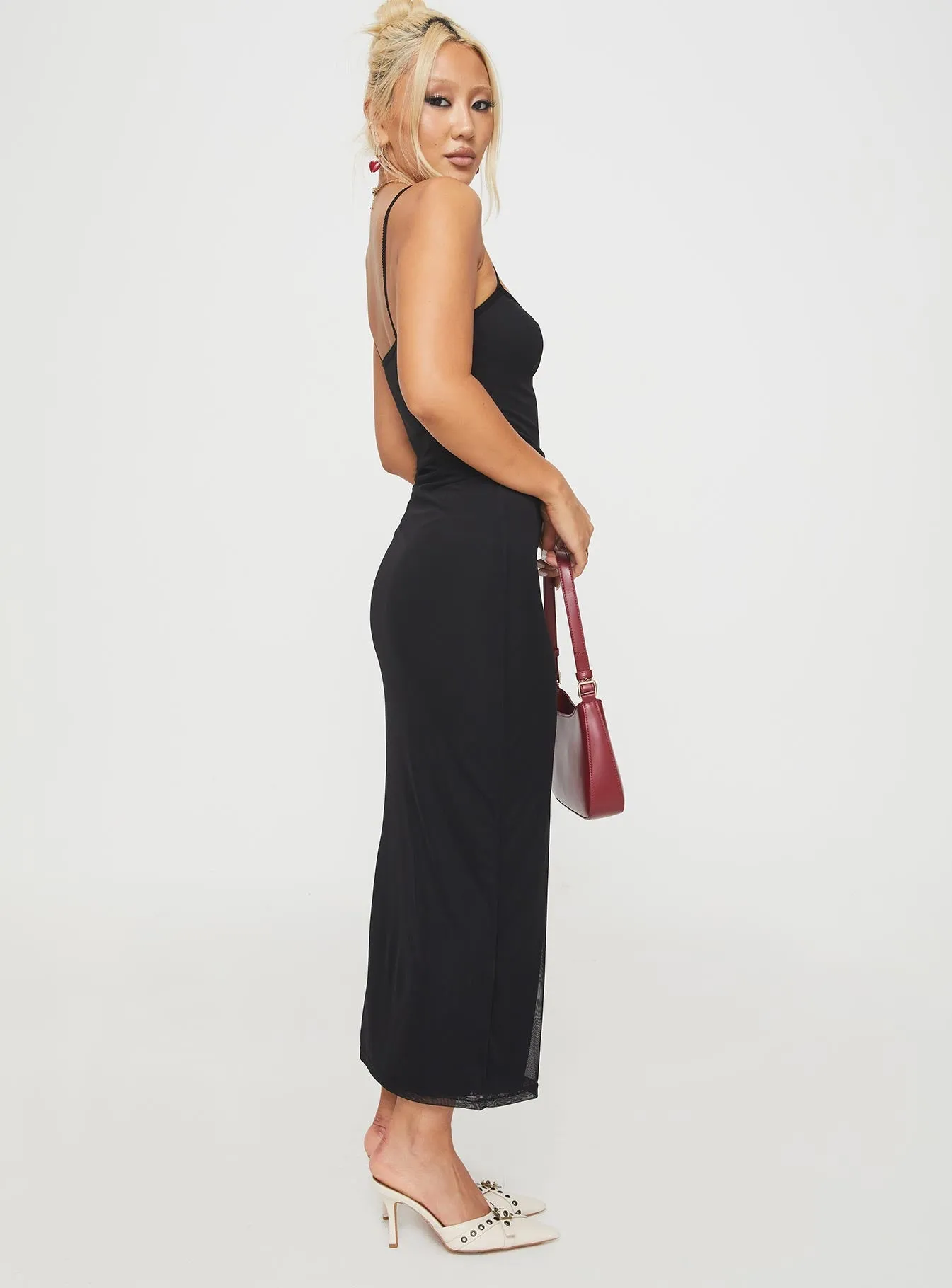Apolline Maxi Dress Black Light Silhouette relaxed elegance
